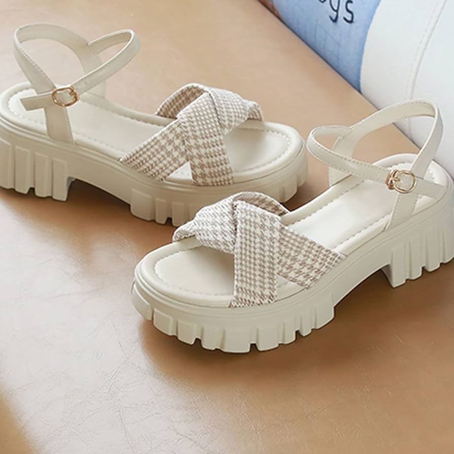 MBNVBNM Sandals for Women Buckle Strap Women's Sandals